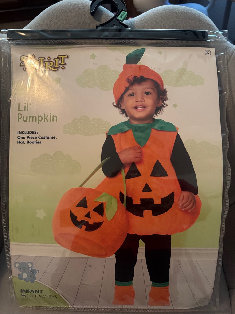 Spirit Lil' Pumpkin Infant Costume - Orange & Green